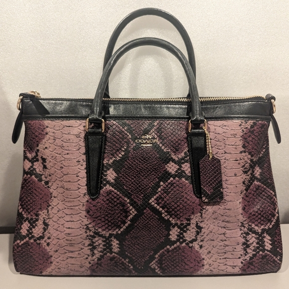 Rare Coach Morgan Satchel Python Oxblood Color - Picture 1 of 1
